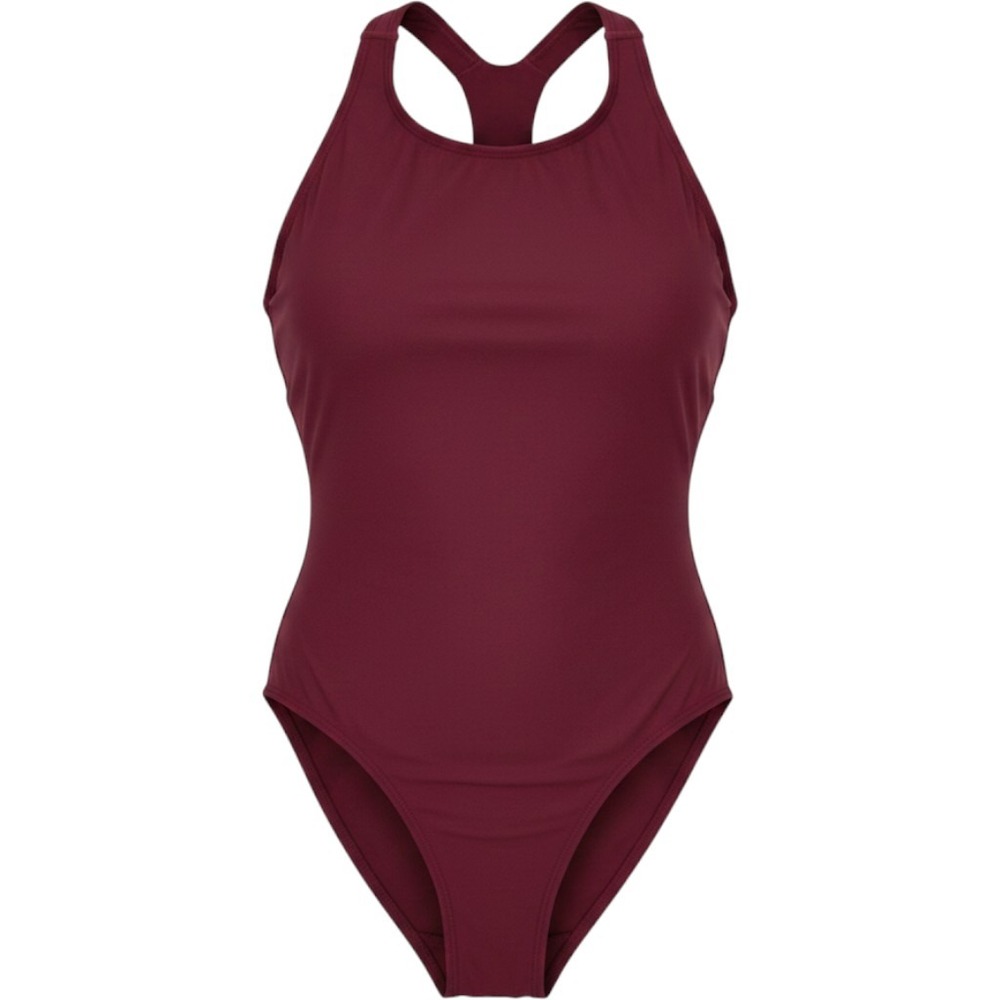 TYR Womens Burgundy Racerback One Piece Swimsuit Size XS Recycled Nylon Athletic
